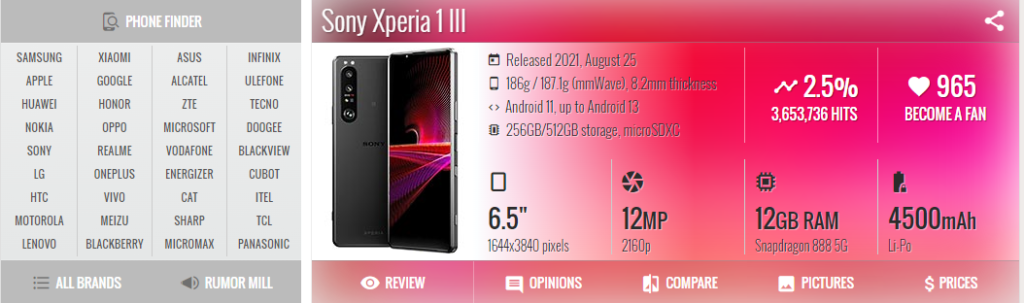 Sony Xperia 1 III free shipping code